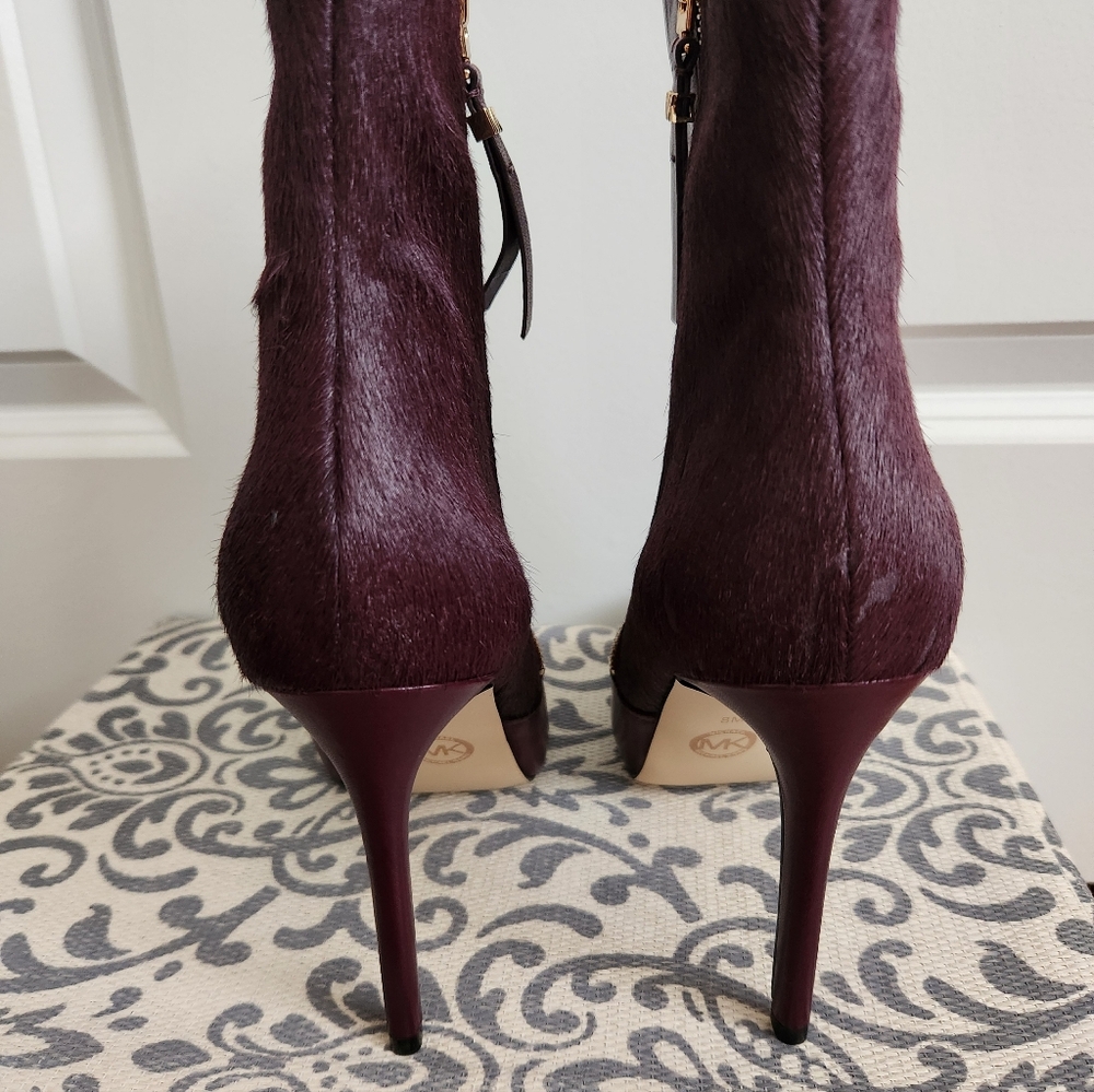 SOLD!!!!  Michael Kors Burgundy Ankle Booties - Picture 7 of 10